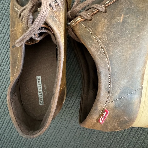 Clarks Brown Leather Loafers - Picture 5 of 7